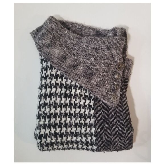Patchwork Boucle Knit Sweater - Picture 3 of 7